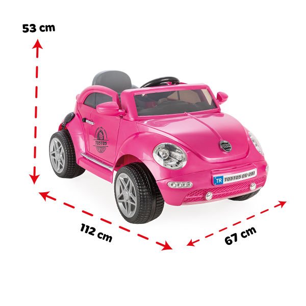 Tostos 12V Uzaktan Kumandalı Akülü Araba Pembe (05-281)