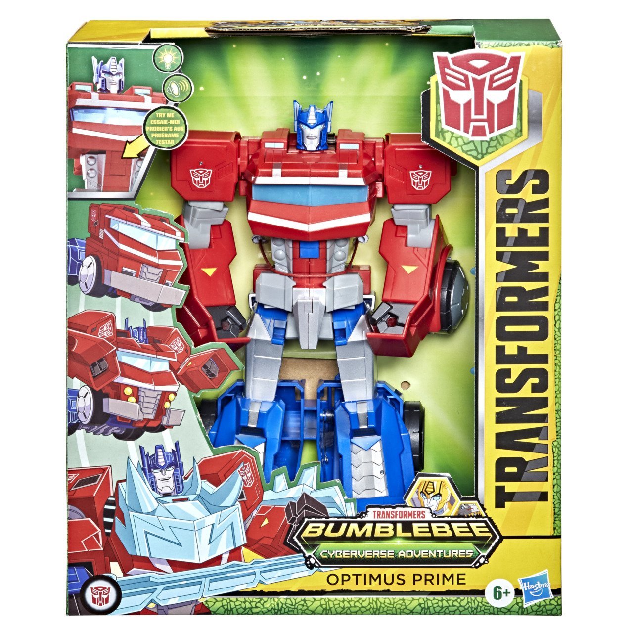 Transformers Bumblebee Cyberverse Maceraları Optimus Prime Sür-ve-Dönüştür Büyük Figür