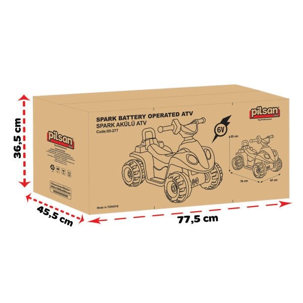 Spark 6V Akülü Atv Metalik Mavi (05 277)
