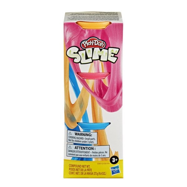 Play-Doh Slime 3'lü Hamur - Mavi, Metalik Turuncu ve Metalik Pembe