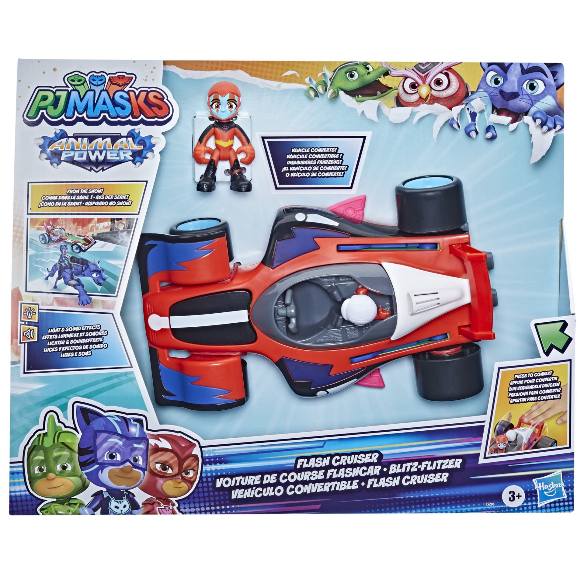 Pijamaskeliler Animal Power Turbo Şimşek Araç