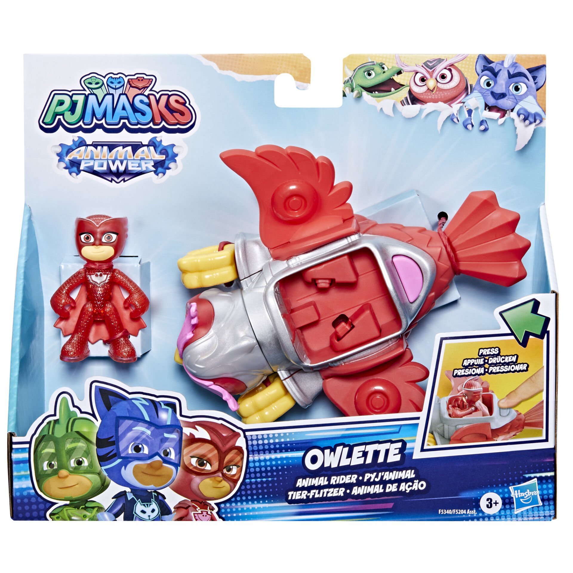 Pijamaskeliler Animal Power Figür ve Hayvan Sürücüsü Owlette