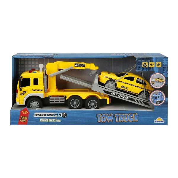 Maxx Wheels Tow Truck Sesli ve Işıklı Çekici - Taxi