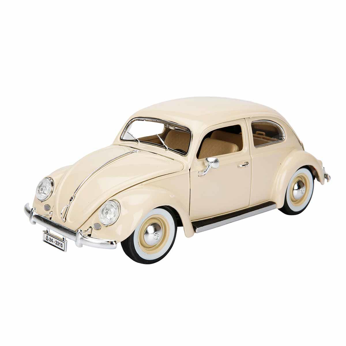 Volkswagen Kafer Beetle 1955 Model Araba - Krem | Oyuncaklar Şehri