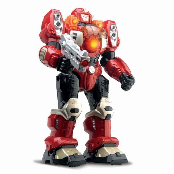 M.A.R.S. Sesli ve Işıklı Yürüyen Turbotron Robot 30 cm 6175-Kırmızı