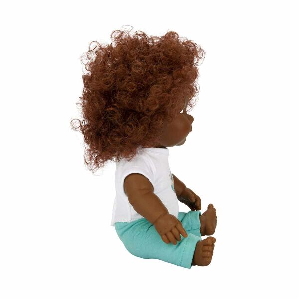 Dada Kıvırcık Saçlı Bebek 35 cm Yeşil Eşofman