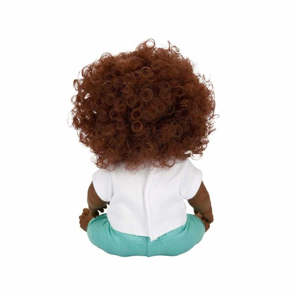 Dada Kıvırcık Saçlı Bebek 35 cm Yeşil Eşofman
