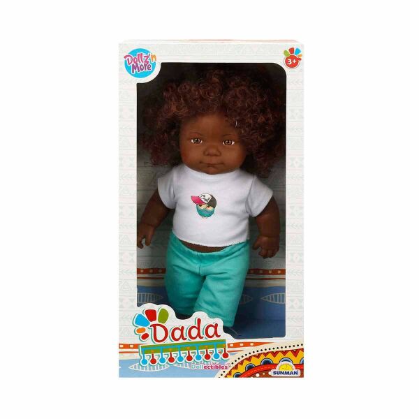 Dada Kıvırcık Saçlı Bebek 35 cm Yeşil Eşofman