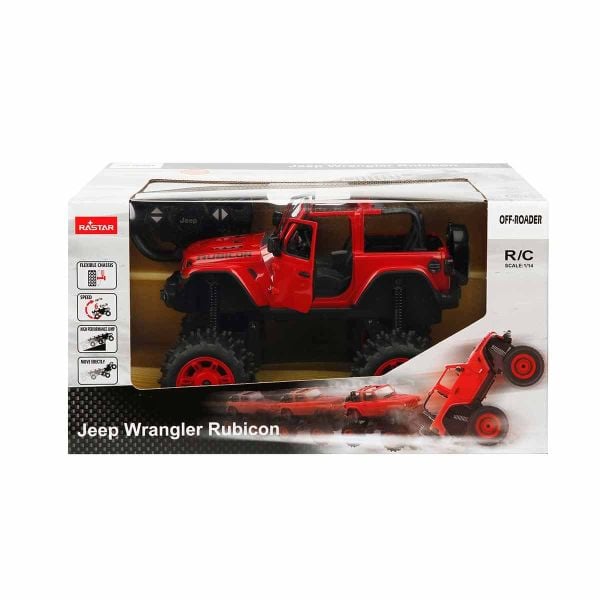 Jeep Wrangler Rubicon Uzaktan Kumandalı Araba 28 cm 1:14 79410-Kırmızı