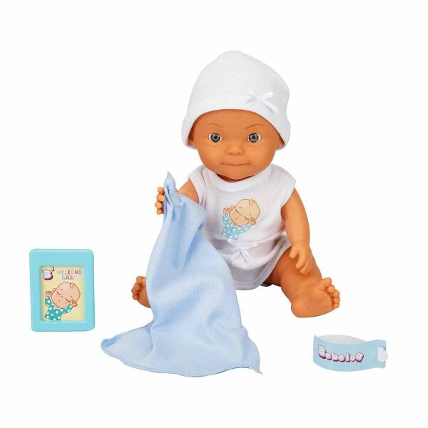 Bebelou Hoş Geldin Bebeği Sesli 30 cm. 30101-Mavi