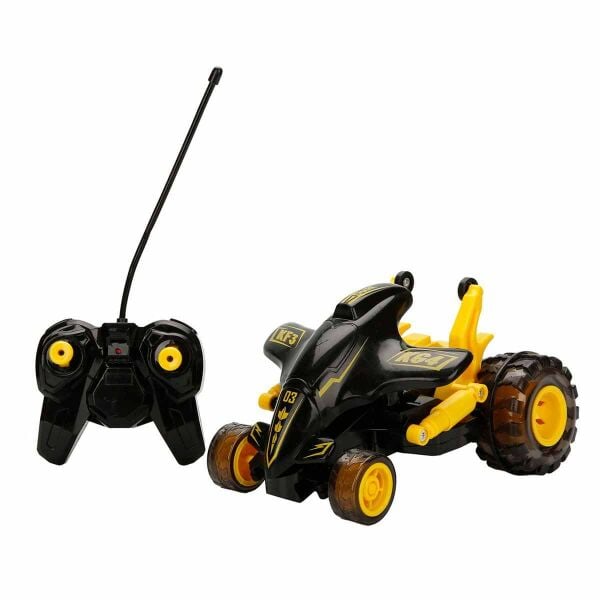 Drift Shark Işıklı 360 Derece Dönen USB Şarjlı Uzaktan Kumandalı Araba 3254-Sarı