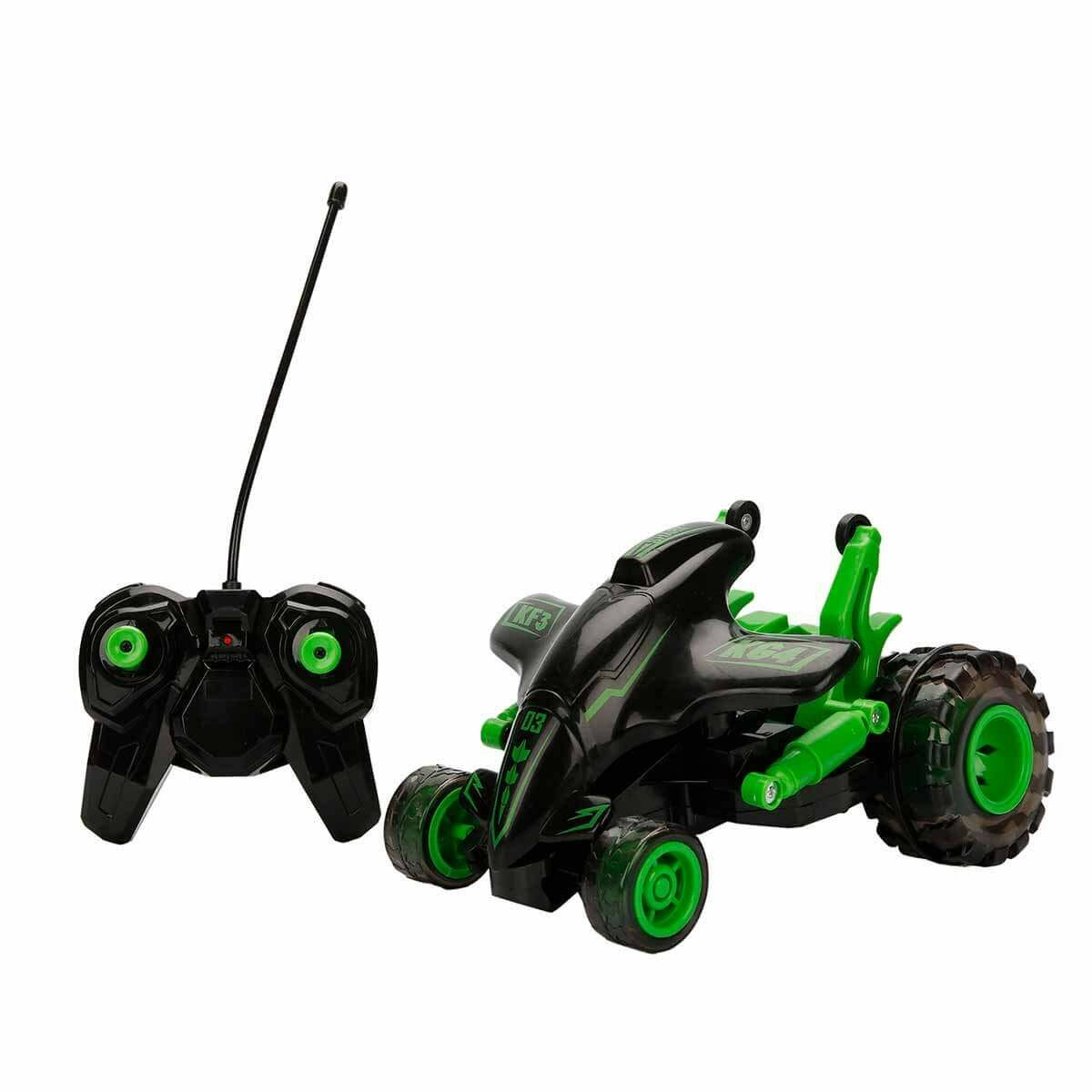 Drift Shark Işıklı 360 Derece Dönen USB Şarjlı Uzaktan Kumandalı Araba 3254-Yeşil