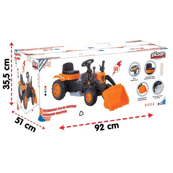 Excavator Pls-26 Kepçeli 6v Akülü Traktör
