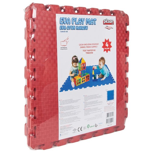 Eva Oyun Karosu 50cm x 50cm x 10mm (4 Adet) Kırmızı (03-435)