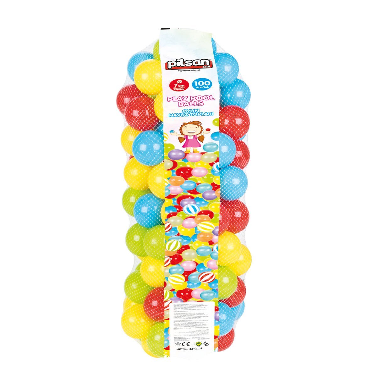 7 cm 100'lü Filede Oyun Havuzu Topları