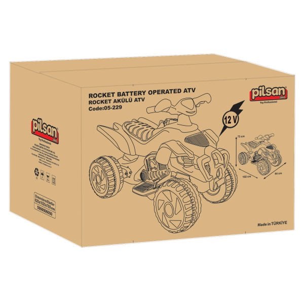 Rocket 12V Akülü ATV Mavi (05-229)