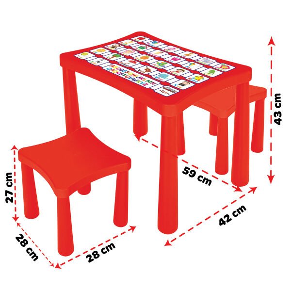 Story İki Tabureli Masa Pembe (03-493)