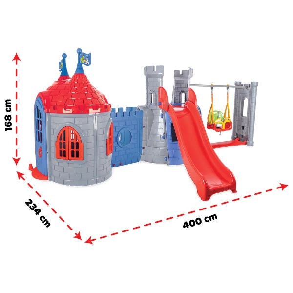 Şatolu Kale Kaydırak Ve Salıncak Seti Eflatun (07-966)