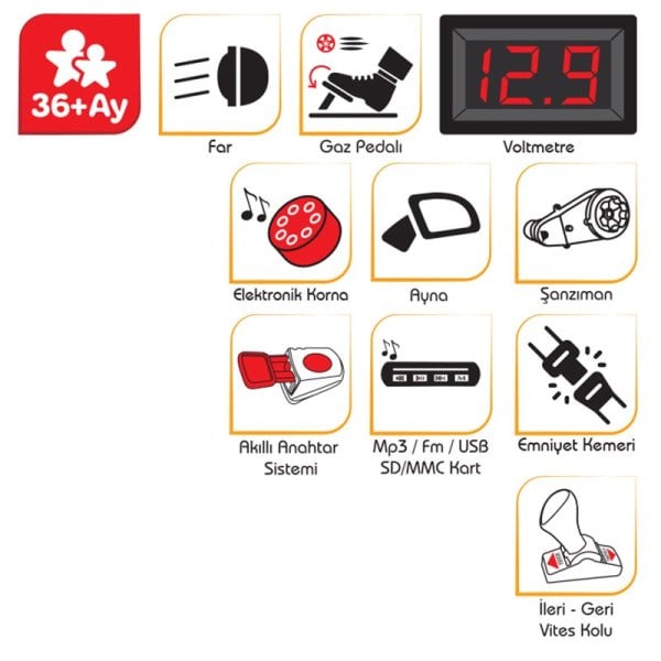 Fortune 12V Uzaktan Kumandalı Akülü Araba
