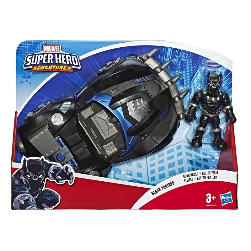 Marvel Super Hero Adventures - Black Panther Mega Mini Figür ve Araç