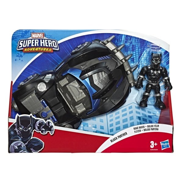 Marvel Super Hero Adventures - Black Panther Mega Mini Figür ve Araç